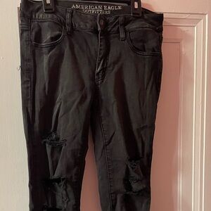 Black Distressed Jeans
